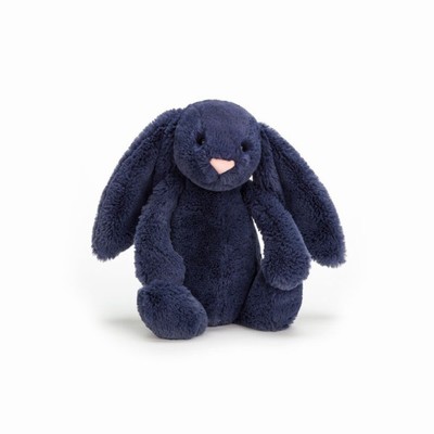 Jellycat Bashful Navy Bunnies UK | 83054POCJ